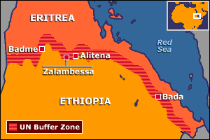 Cartina frontiera Eritrea-Etiopia
